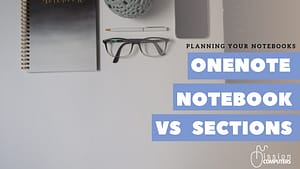 OneNote notebooks vs sections YouTube thumbnail
