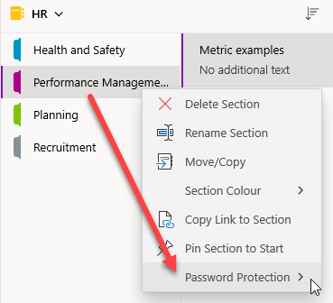 Password protect a section of your OneNote notebook.