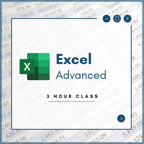 Excel advanced training class