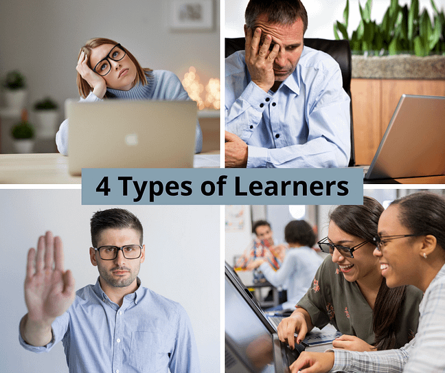 Four types of learners in a computer class