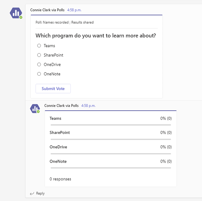 Microsoft Polls screenshot